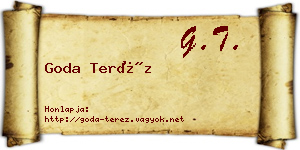 Goda Teréz névjegykártya